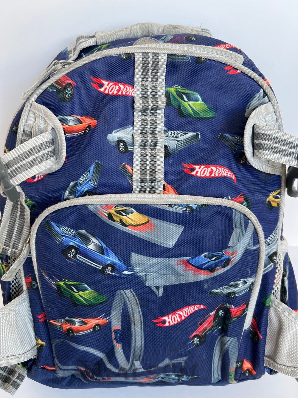 Pottery Barn Kids Mackenzie Hot Wheels Cars Backpack Blue Bookbag School